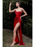 New Summer Prom Dress Women&#39;S Sling Sleeveless Solid Color Dress One Word Neck Slim Fit Open Back Slit Red Sexy Dress