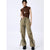 Army Green Vintage Women&#39;s Clothing Straight Baggy Cargo Pants Streetwear American Style Fashion Elastic Waist Wide Leg Trouser