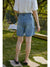 DUSHU Summer 2022 New Love Print Frayed Denim Shorts High Waist Loose Thin Classic Casual Simple All-match Female Bottoms