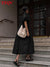 TTQV Casual Loose Black Women'S Dress Summer O-Neck Short Sleeve Office Midi Dresses Elegant High Waist A-Line Female Dress