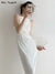 Summer Office Style Elegant Strap Dress Women Korean Fashion Party Midi Dresses Ladies Designer Casual One-piece Dress 2022 New