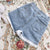 Sweet Lolita Denim Shorts Women&#39;s Summer Kawaii High Waist Lace Ruffles Bow Chic Jeans Female Casual Hot Y2k Loose Short Pants