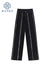 New Women High Waisted Wide Leg Pants Korean Streetwear Fashion Cool Burr Patchwork Jeans Baggy Gothic Black Denim Trousers Lady