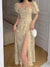 Women&#39;s Summer Floral Print Casual Midi Dress Short Sleeve Elegant Sexy Party Beach Maxi Vestidos Female Fashion Prom Clothes