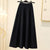 Luvyever Elastic High Wiast Knitted Skirts 2022 Autumn Winter Solid Color A-Line Long Skirt Woman Casual Simple Hem Midi Skirts