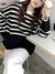 Hsa Women Sweater Striped Pullover Jumper 2022 Autumn Winter Traf Sweater Y2K Clothes Pull jumpers Korean Tops Streetwear jersey