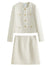 FSLE Vintage Style Women Autumn Short Coat Mini Skirts Temperament Two-piece Suit Design Sense Graceful Special Female Suits