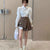 New Girl Spring Pink Casual Preppy High Waist Asymmetrical Natural Factors One Piece Japan Style Pleated Oxford Solid Mini Skirt