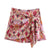 Zevity Women Totem Floral Print Hot Bermuda Shorts Ladies Chic Side Zipper Bow Tied Casual Shorts Skirts Pantalone Cortos P1231