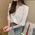 Fashion Lady&#39;s Shirt Spring New Stereoscopic Embroidered White Pure Cotton Blouse Floral Short Sleeve Woman&#39;s Shirt 9638