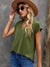 Women Summer Fashion Solid Pullover Chiffon Shirt Casual V-Neck Lace T-Shirt Loose Breathable Tees Skin Friendly Tops
