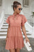 New V-neck Lace Up Chiffon Summer Dress For Women Casual Butterfly Sleeve Loose A-line Mini Dresses Femme Holiday Party Vestidos