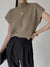 ZOKI Designed Women Knit T Shirt Loose Short Sleeve Summer Pullover Korean Style Tees Fashion OL Elegant Female Tops New