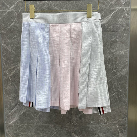 Women&#39;s Original Luxury Brand Skirt Unique High Waist Design Trend Pleated Skirt Korean Fashion College Style Stitching Skirts