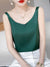 Summer New Women&#39;s Suspender Silk Vest Bottoming Shirt Temperament All-Match Solid Color Outer Wear Wide Shoulder Strap Top