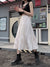 HOUZHOU Black Gothic Skirt Women Summer Harajuku Mid-Calf Solid Skirt High Street A-LINE White Casual Female Streetwear 2022