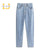 2022 LEIJIJEANS Summer Women Jeans Harem Loose Thin Fabric Petite Full Length 4XL 100kgs Lady Curve Pants Light Washing Jeans