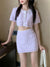 New Summer Fashion Casual Knitted 2 Piece Set Women Cardigan Crop Top + Skirt Suits Sweet Small Fragrance Sweater Two Piece Sets