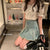 Summer Sweet Girls Sexy Pleated Tight Mini Short Denim Skirt Harajuku Korean Female Y2K Vintage Tassel A-Line High Waist Skirts