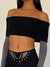 ALLNeon 90s Vintage Sexy Off Shoulder Patchwork Crop Tops Y2K Partywear Long Sleeve Ribbed Knitted Short T Shirts Bodycon Club