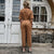 Zhenkayi Spring and Summer Fashion New Women&#39;s Solid Color Single-breasted Lapel Mid-sleeve Casual Jumpsuit One Piece Jumpsuit