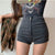 Women Skinny Shorts Denim Hot Sheath Short Jeans Sexy Simple Chic All-match High Waist Western Style Summer Casual Holiday Ins