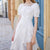 HOUZHOU Women&#39;s White Dress Autumn Elegant Vintage Kawaii Puff Sleeve Midi Dress Square Collar Bandage Sundress Goth Outfits