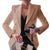 QXIUIXP Woman Casual Short Blazer 2022 Autumn Winter Solid Button Plus Size Jacket Female Elegant Office Slim Blazer Coat XXXL