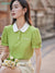 INMAN Summer Women&#39;s T-shirt Sweet Woman Clothes Embroidery Short Sleeve Top Women Elegant Lapel Fashion Woman Blouse Ropa Mujer