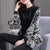 Casual Fashion O-neck Straight Loose Long Sleeved T-shirts Patchwork Print All-match Trend Spring Autumn Women&#39;s Clothing 2022