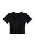 O Neck White Crop Top Women&#39;s 2022 Summer T Shirt Basic Sexy Slim Retro Fashion Casual Streetwear Black Short Sleeve Print Tops