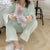 QWEEK Cotton Women&#39;s Pajamas Korean Sleepwear Female 2 Piece Set Pijama Plaid Nightwear Autumn Pyjamas Home Clothes Loungewear