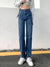 ZHISILAO New High Waist Straight Jeans Women Vintage Classic Boyfriend High Street Full Length Denim Pants 2022