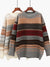 H.SA 2022 Women Winter Sweater Pullover Knit Jumpers Loose Striped Pull Jumpers Casual Top Argyle Sweater jerseys mujer invierno