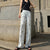 Lucyever 2022 Summer Thin White Straight Pants Women Casual Loose Elastic Waist Wide Leg Pants Female Comfort Soft Long Trousers