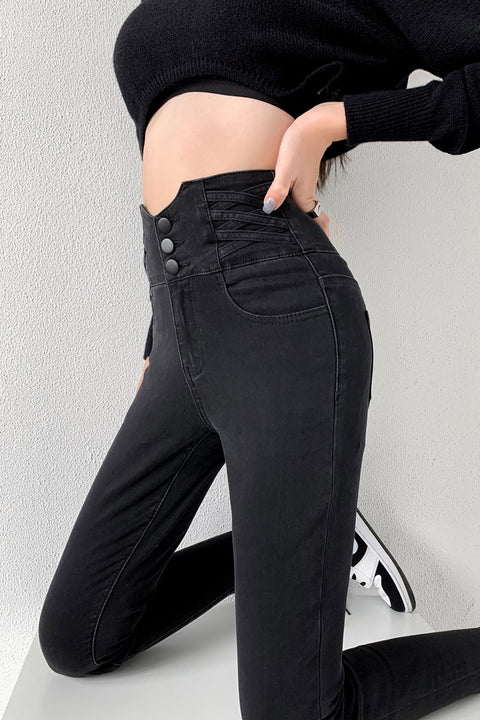 ZOENOVA Stretch Jeans Women 2022 Push Up Sexy Retro High Waist Skinny Mom Pants Korean Fashion Denim Trousers Femme Spring New