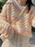 New Fashion Tops 2022 Women Autumn Winter Loose Rainbow Sweaters Korean Fashion Women&#39;s Sweater Long Sleeve Top Pullover Clothes
