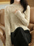 Autumn And Winter Popular Three-dimensional Carved Hollow Half Height Base Coat Women&#39;s Worsted Sweater Temperament Lazy Sweater