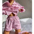Loung Wear Women&#39;s Home Clothes Stripe Long Sleeve Shirt Tops and Loose High Waisted Mini Shorts Two Piece Set Pajamas