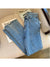 2022 Summer New Women&#39;s Denim Pants Fashion High Waisted Pearls Beaded Split Trousers Sexy Slim Y2k Stretch Trumpet Jeans Female