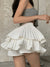 High Waist Pleated Mini Skirt Women Double Layer White A-line Skirt with Shorts Y2k Clothes Korean Fashion Goth Harajuku Skirt