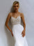 Sweatheart Beded Pearl Sheath Mermaid Wedding Dresses Spaghetti Straps Satin Bridal Gowns Backless Vestido de novia Sweep Train