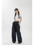 Harajuku Oversize Dark Blue Cargo Pants Women Japanese Streetwear Loose Wide Leg Trousers for Female Pockets Pant