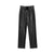 WOTWOY Drawstring Flocking Spliced Loose Leather Pants Women Autumn Winter High Waist Solid Casual Straight Trousers Female