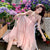 2022 Summer Women&#39;s Vintage Gentle Pink Fairy Dress French Temperament Design Sense V-neck Suspender Skirt Elegant Lady Clothing