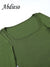 Abdieso 2022 Square Collar Long Sleeve Casual Women T Shirts Green Autumn Skinny Sexy Solid Basic Crop Tops Fashion Streetwear