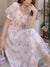 Fashion Summer Women Elegant Casual Midi Dresses French Style Lady Female Fashion Vintage Robe Vestidos Clothes