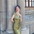 Elegant Green V-Neck Satin Jacquard Dress Women&#39;s Backless Sexy Maxi Dress Summer Ladies Robe Vintage Vestidos Female Clothing