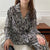 Women&#39;s Pajamas Set V Neck Design Cross Letter Print Sleepwear Silk Home Clothes Large Size Nightwear Cute Underwear Sleep Tops
