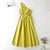 2022 Summer Women Elegant Solid A Line Fashion Sleeveless Side Hollow Out On Waist Female Back Bow Tied Long Dress